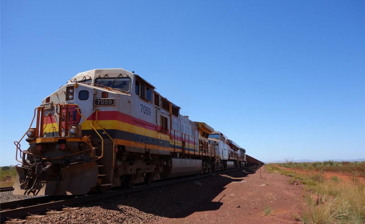 El tren en cuestión pertenece a una empresa australiana. El tren en cuestión pertenece a una empresa australiana. 