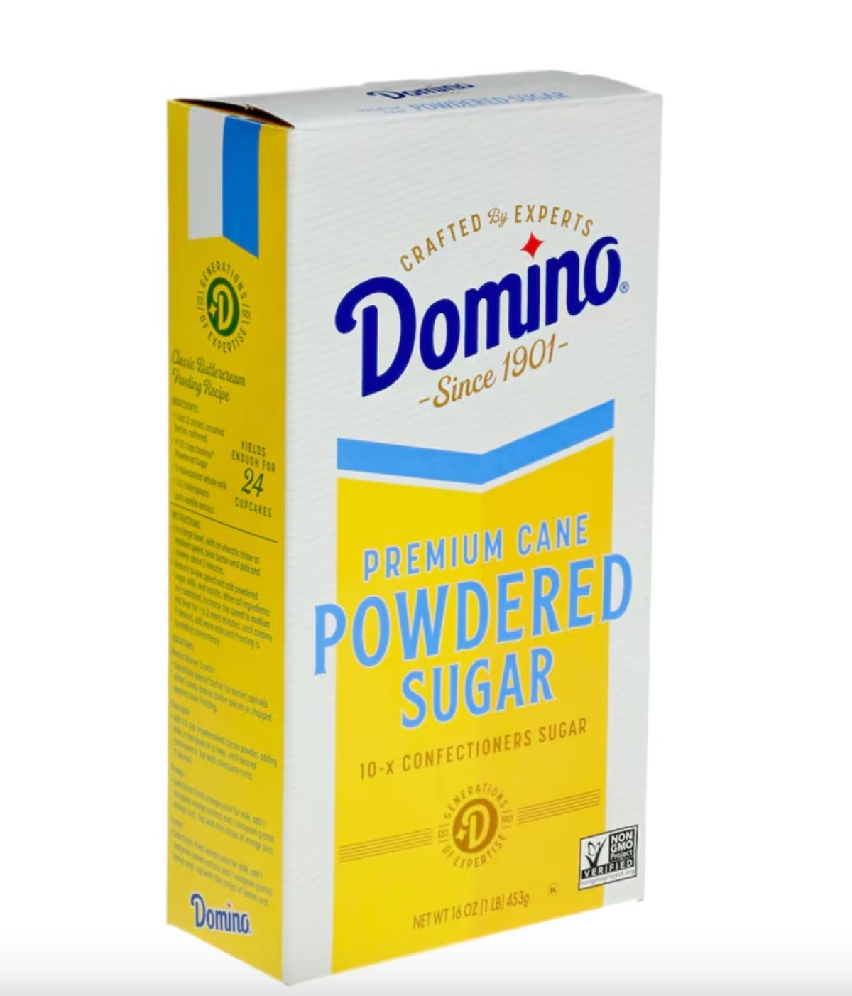 El azúcar nevada es ideal para preparar recetas dulces. Imagen de Dollar Tree. El azúcar nevada es ideal para preparar recetas dulces. Imagen de Dollar Tree.