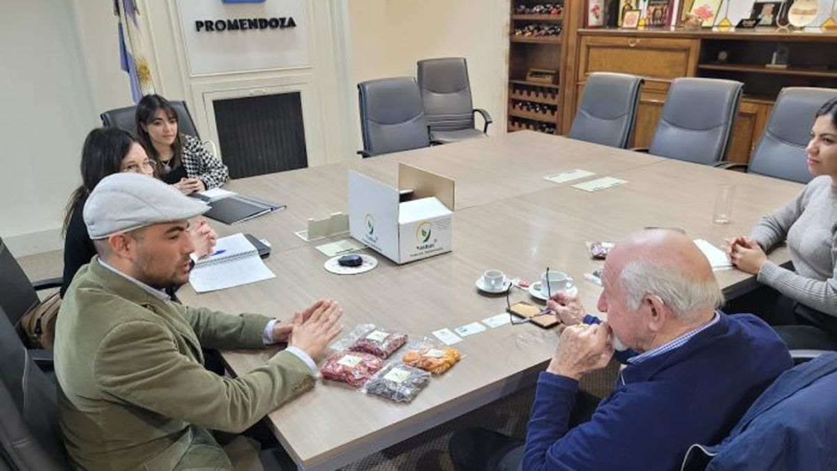 En ProMendoza se hizo la reunión del empresario danés con productores mendocinos de frutos secos.