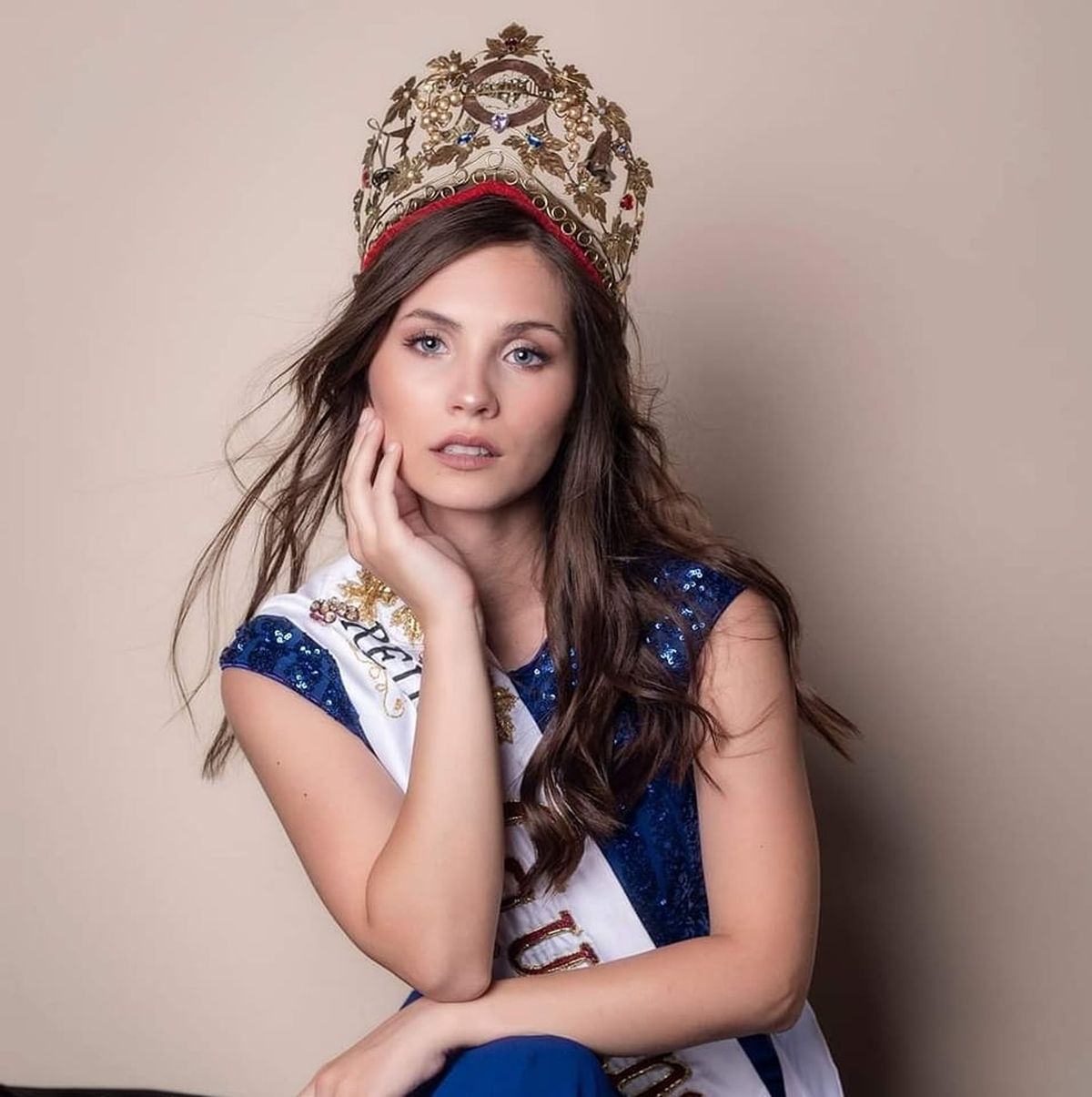 Julieta Lonigro, la reina blue de Guaymallén elegida en Maipú.