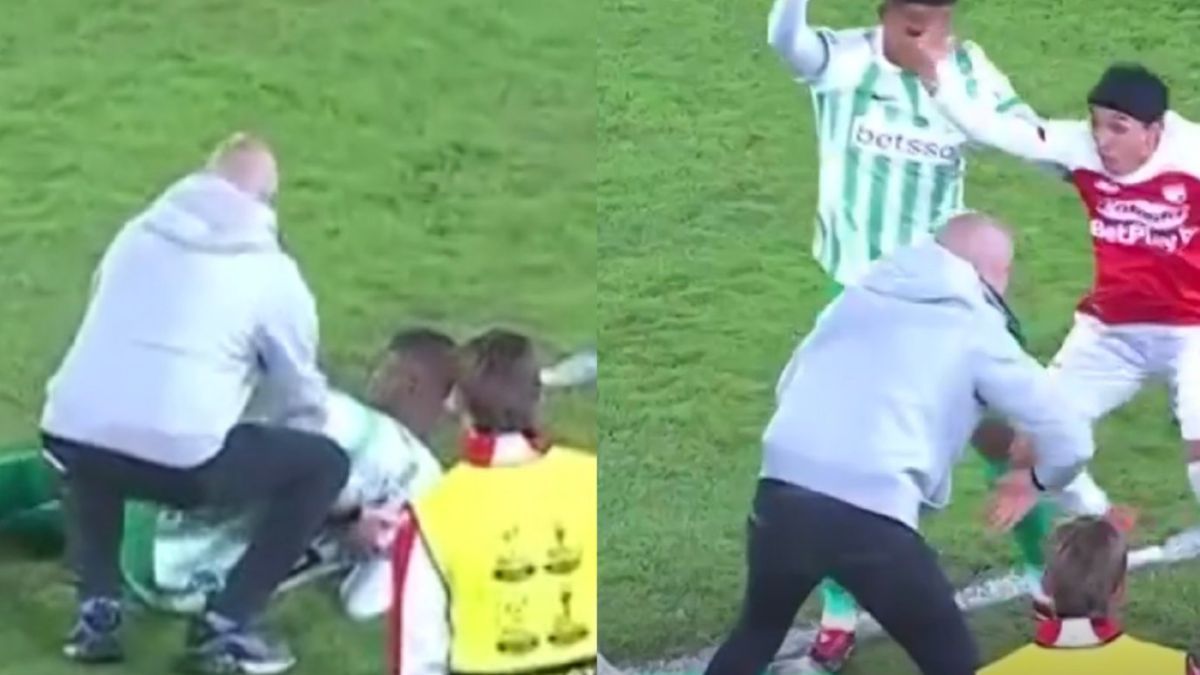 Un jugador se desplomó en el campo de juego en el fútbol de Colombia.