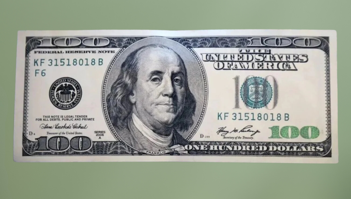 Monedas y billetes: Billete de 100 dólares