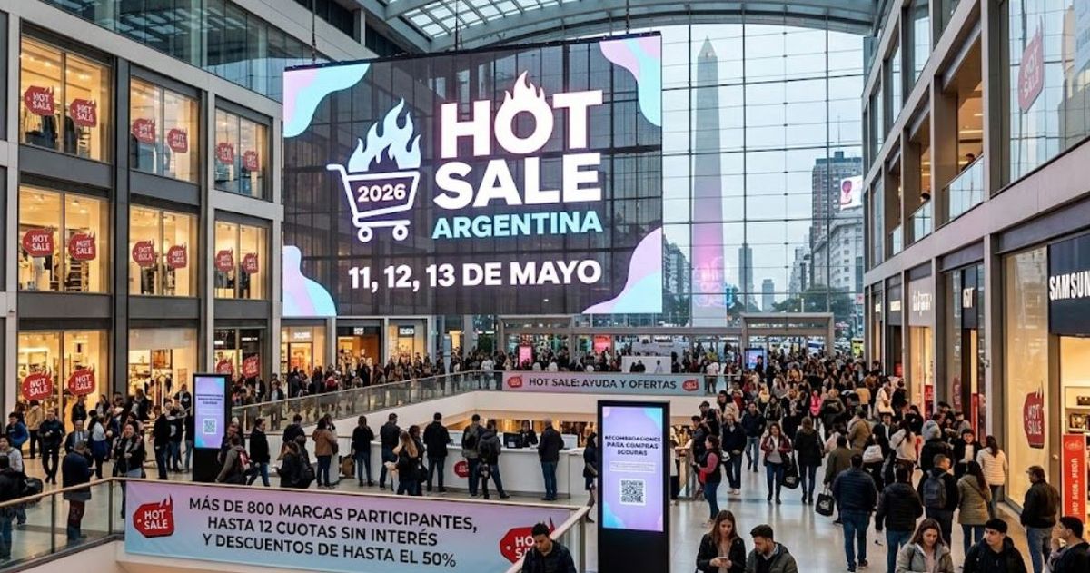 Del 11 al 13 de mayo se dará el Hot Sale en Argentina. Imagen generada con IA.&nbsp;