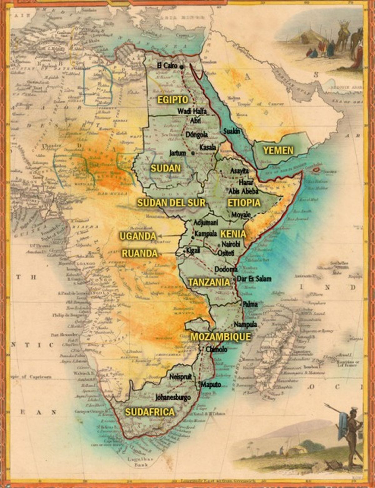 Trayectoria del viaje que relata el autor mendocino Facundo García en su libro