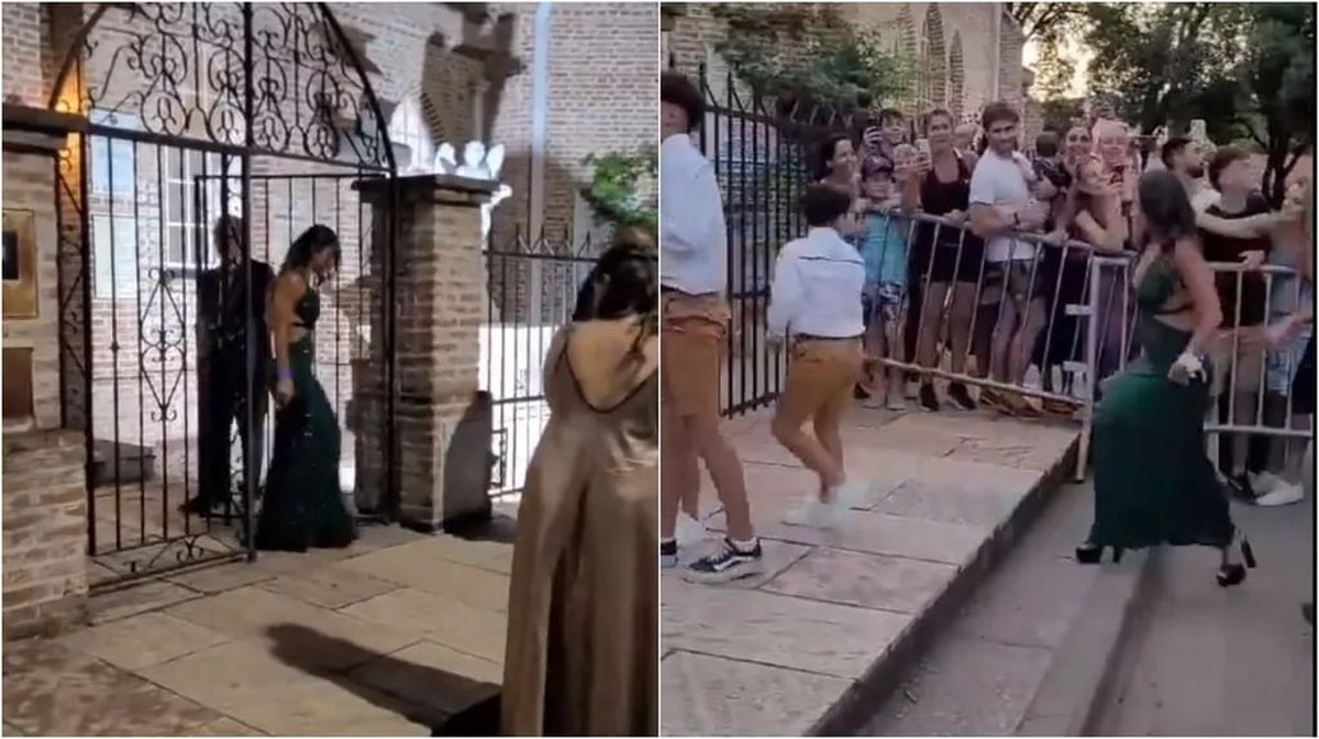 Antonela Roccuzzo, sin Lionel Messi, en la iglesia donde se caso su hermana Antonela Roccuzzo, sin Lionel Messi, en la iglesia donde se caso su hermana