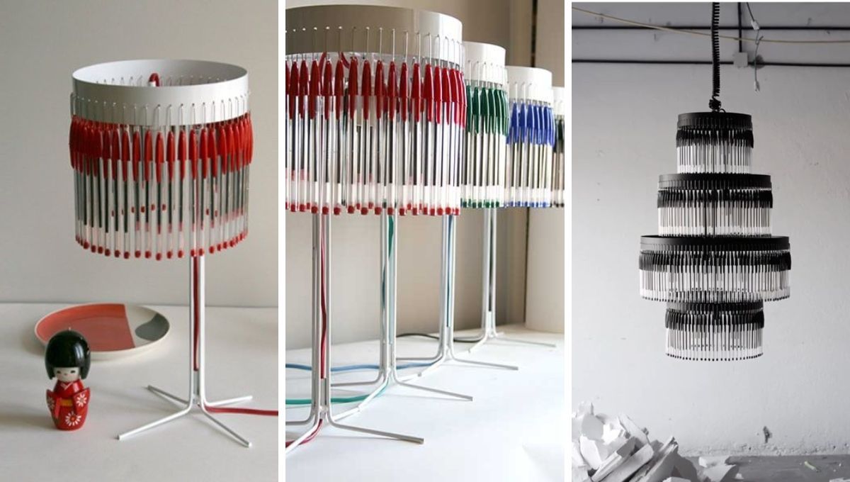 Lapiceras usadas como lámpara. Lapiceras usadas como lámpara. 