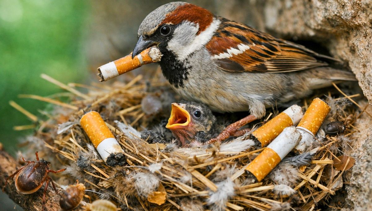 El ave que utiliza colillas de cigarrillos para armar sus nidos: atrae menos plagas