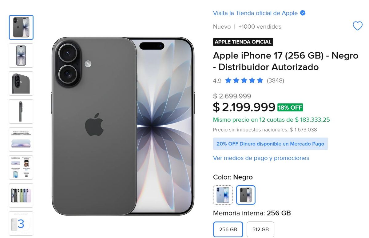 Este iPhone está de oferta en Mercado Libre. Este iPhone está de oferta en Mercado Libre.