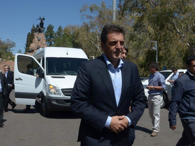 Sergio Massa en una de si visitas a Mendoza.