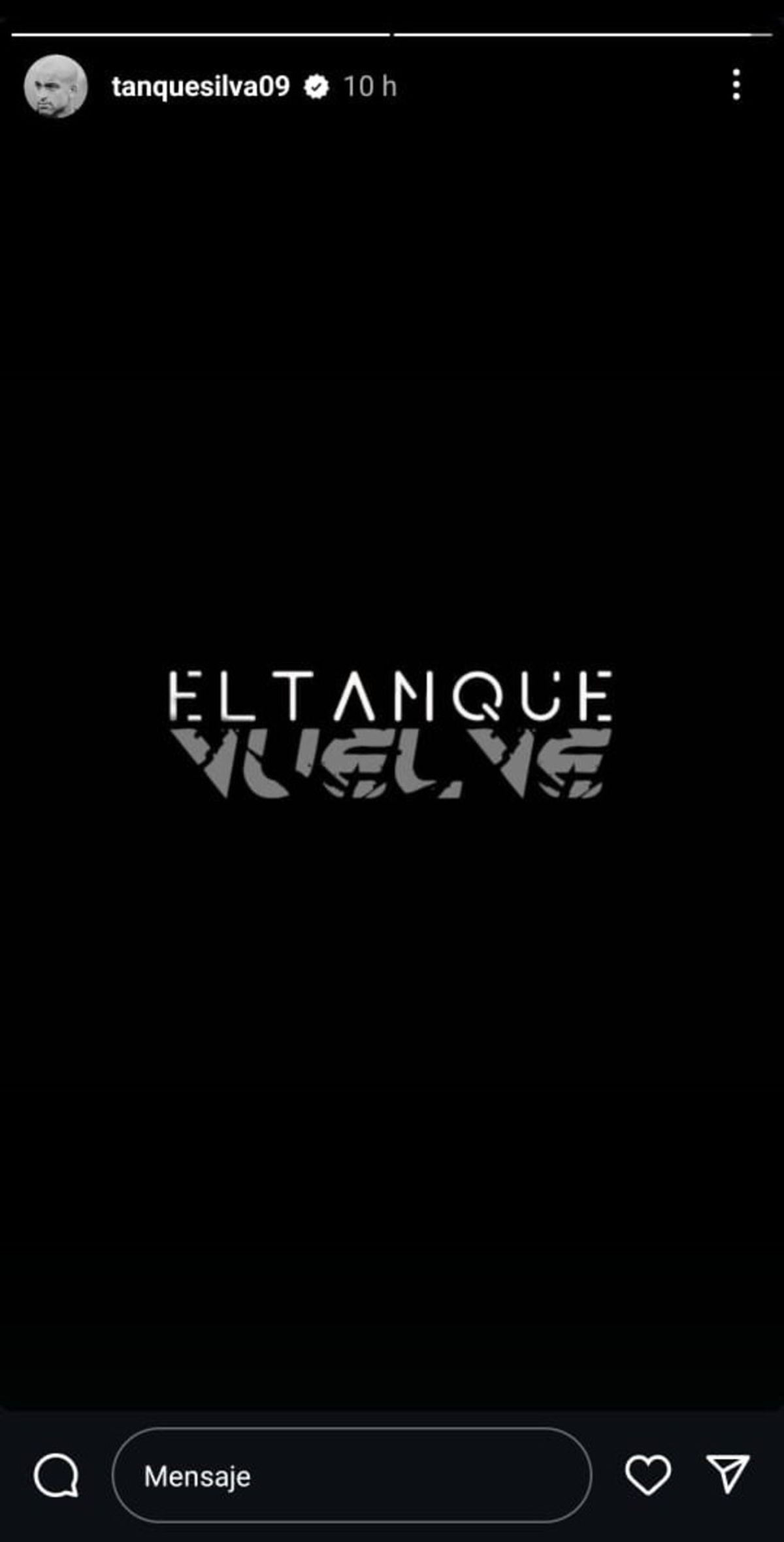 El posteo del Tanque Silva en su cuenta de Instagram. El posteo del Tanque Silva en su cuenta de Instagram.