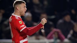 Lucas Beltrán marcó un doblete en River ante Banfield.