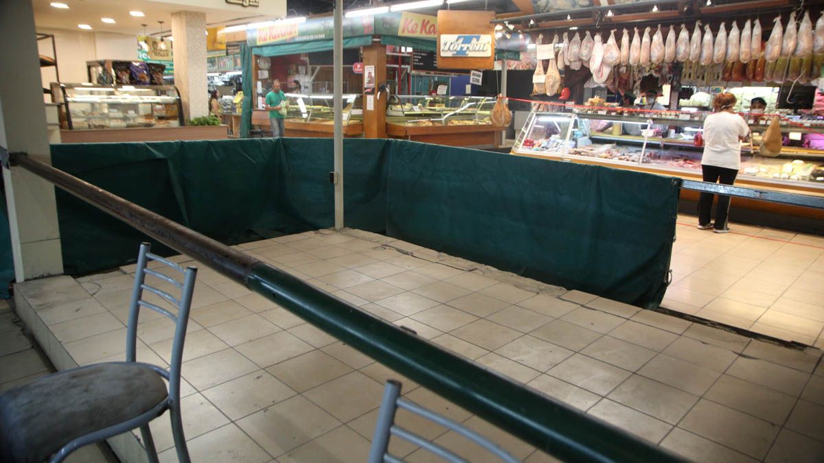 Muchos locales y puestos del Mercado Central están cerrados, debido a la crisis económica que ha generado la pandemia del coronavirus en Mendoza.