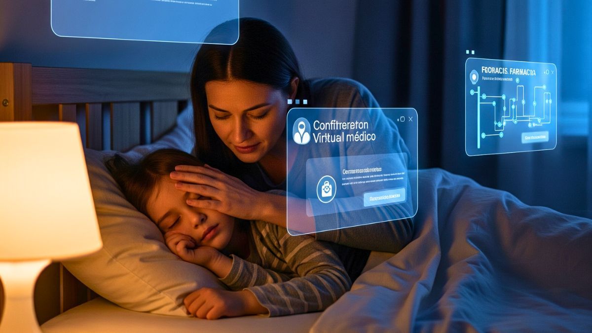 En un futuro inmediato, las IA podrán detectar fiebre en un niño, avisar a sus padres y sacar turno con el pediatra. Imagen generada por Gemini. En un futuro inmediato, las IA podrán detectar fiebre en un niño, avisar a sus padres y sacar turno con el pediatra. Imagen generada por Gemini.