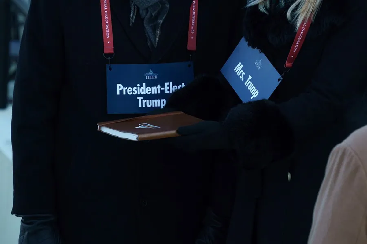 Ensayo para la investidura de Donald Trump en el Capitolio de los Estados Unidos. Crédito: EFE/EPA/Will Oliver.