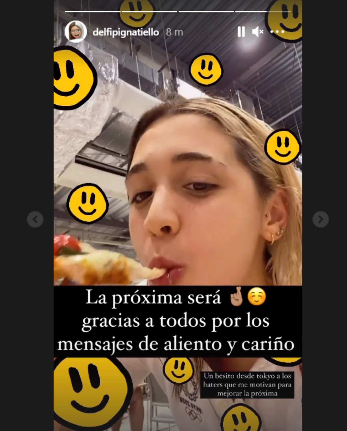 Delfina Pignatiello culminó su actuación en los Juegos Olímpicos 2021.