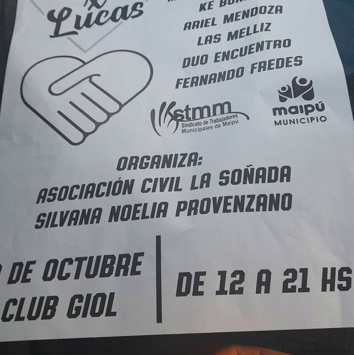 Los vecinos de Lucas organizaron el evento solidario para ayudarlo.