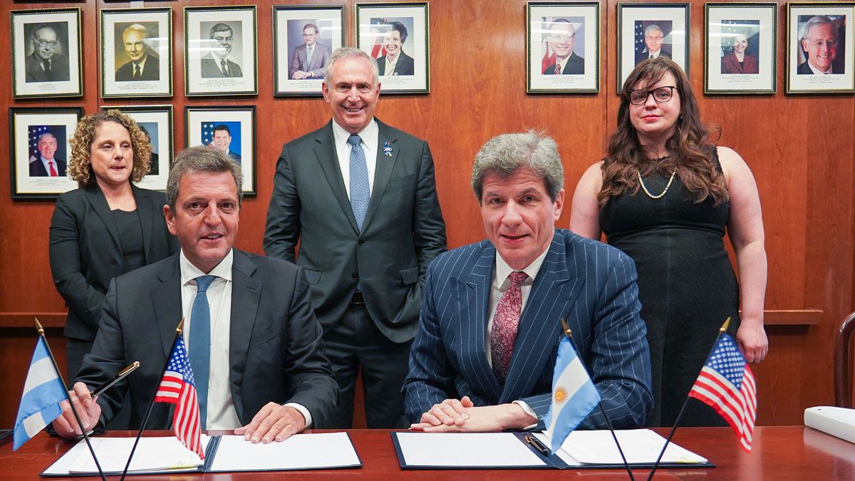 Sergio Massa firmó un convenio con los Estados Unidos en el marco del acuerdo con el Club de París.
