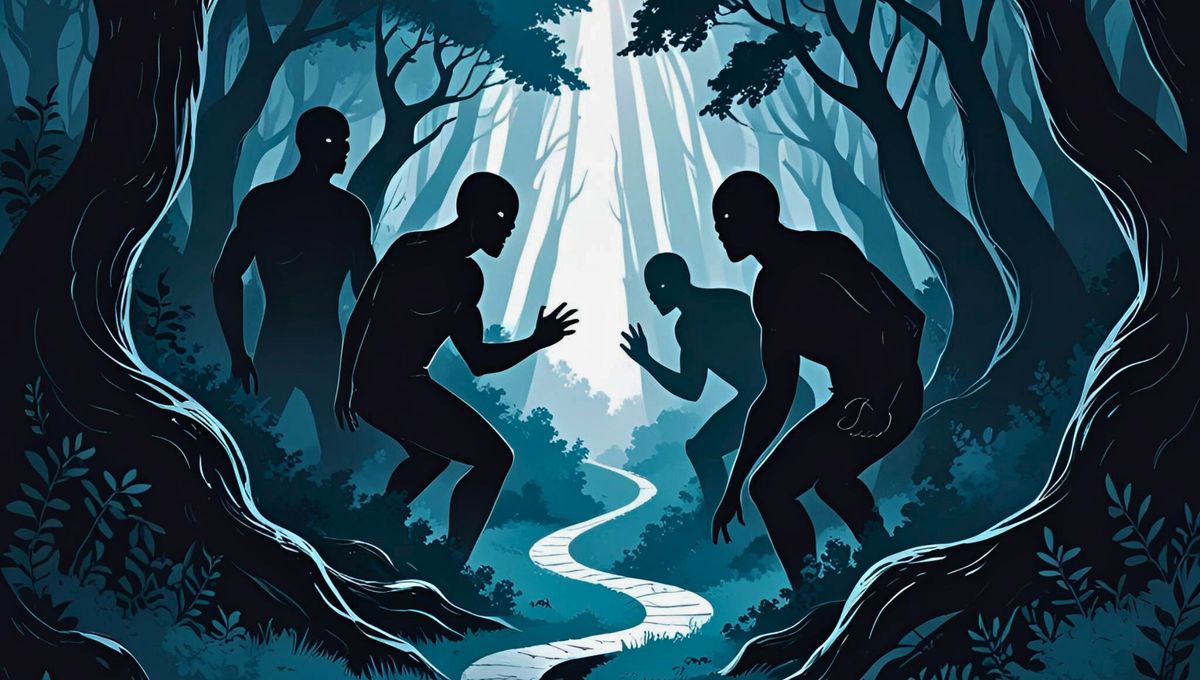 Imagen creada con IA de canva sobre los miedos en la vida