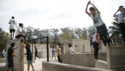 Así funciona la pista de parkour en el Parque OHiggins