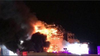 Se incendió el escenario y se suspendió la Tomorrowland