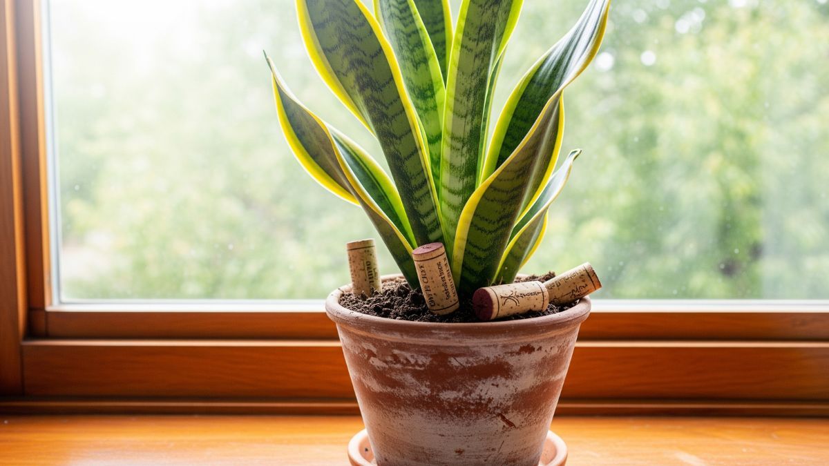 Descubre para qué sirve colocar corchos en el sustrato de la sansevieria.