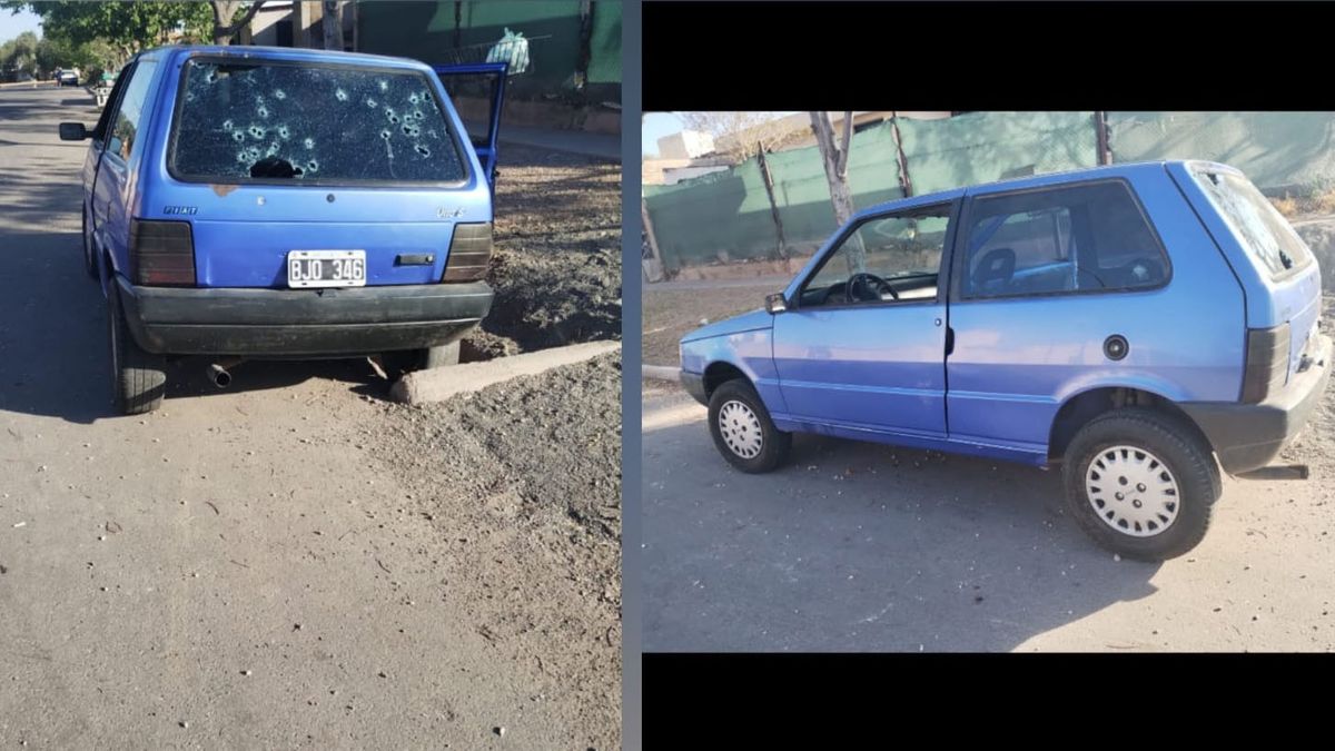 El Fiat Uno fue captado en Godoy Cruz por el personal del Ceo de la Policía. El Fiat Uno fue captado en Godoy Cruz por el personal del Ceo de la Policía.