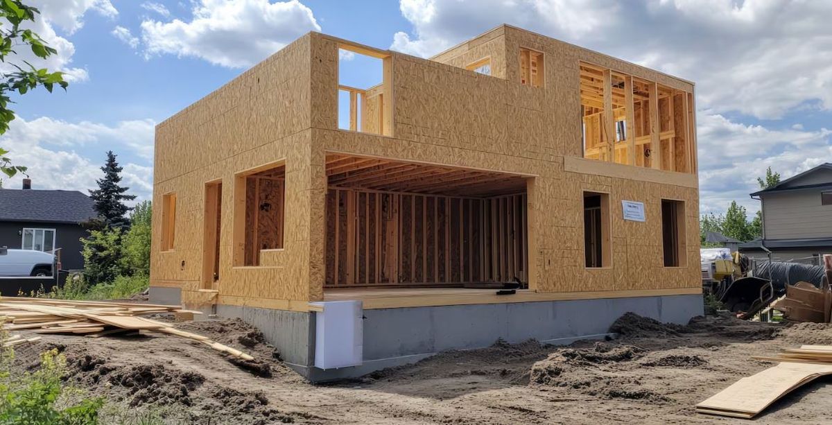 Los paneles de estas casas llegan medidos al terreno.&nbsp; Solo hay que ensamblar. Foto: AdobeStock