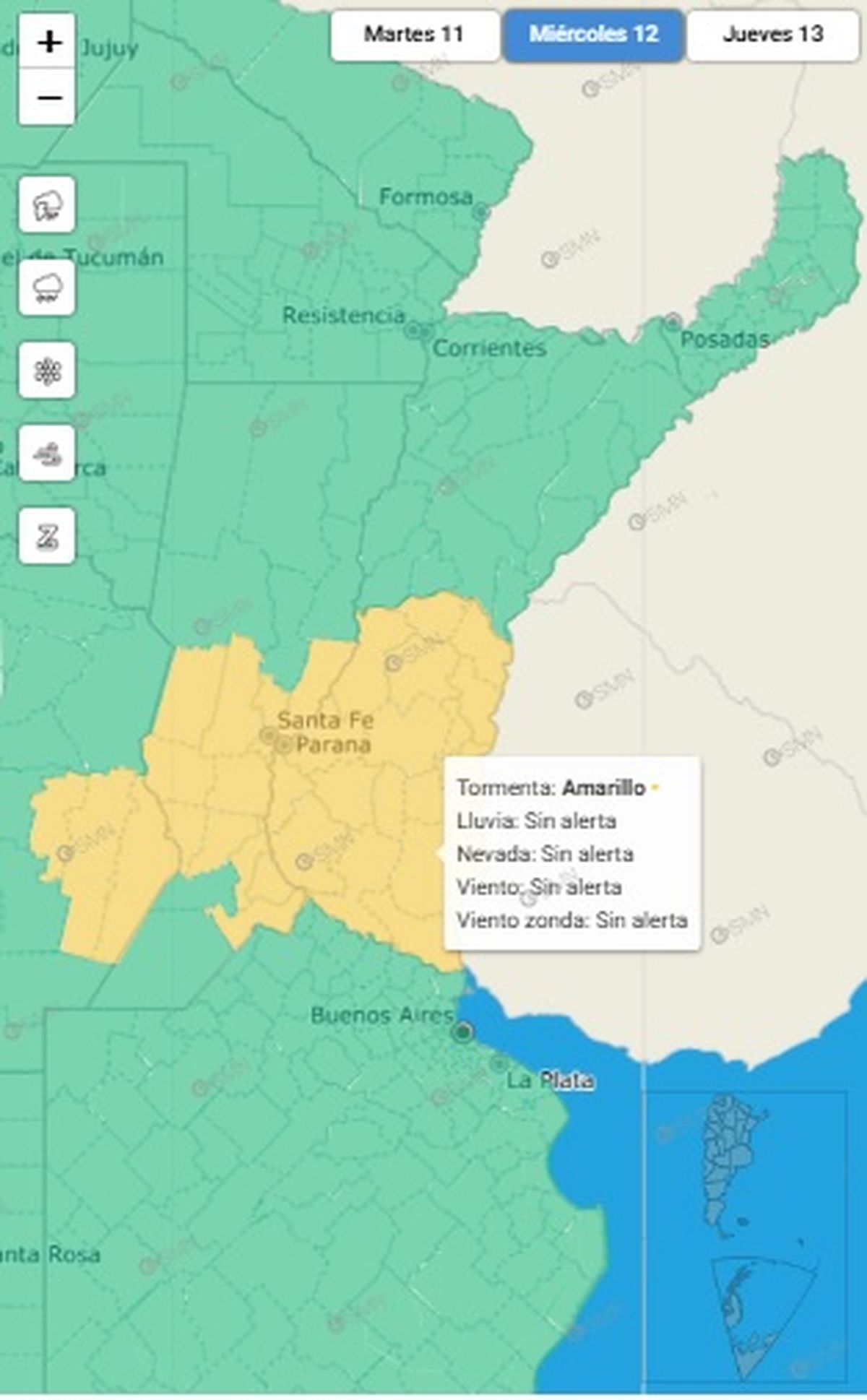 Toda la provincia se verá afectada por fuertes lluvias. Toda la provincia se verá afectada por fuertes lluvias.