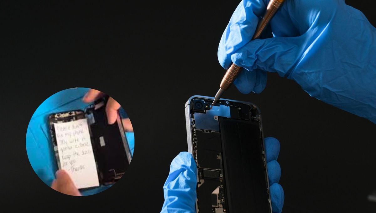 Un técnico en celulares intentaba arreglar uno y encontró un pedido muy particular: 