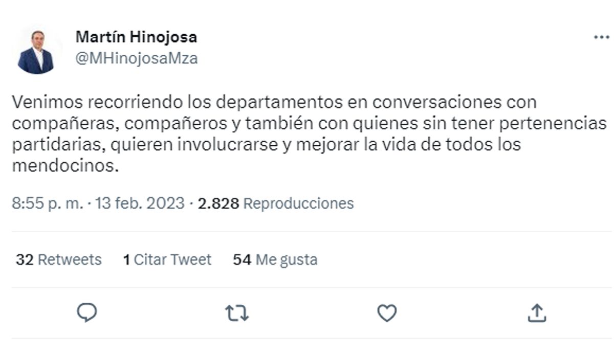 Martín Hinojosa en Twitter.