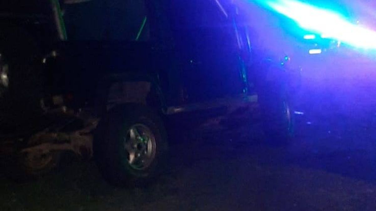 La imagen de la camioneta tomada en el lugar del accidente, en San Rafael. La imagen de la camioneta tomada en el lugar del accidente, en San Rafael.