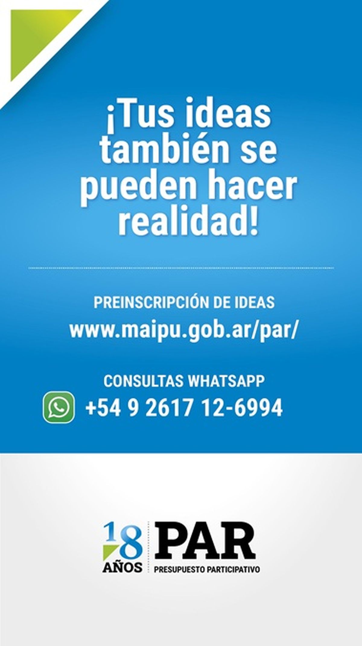 Maipú hará la presentación de una nueva edición del Presupuesto Activo y Responsable. Maipú hará la presentación de una nueva edición del Presupuesto Activo y Responsable.