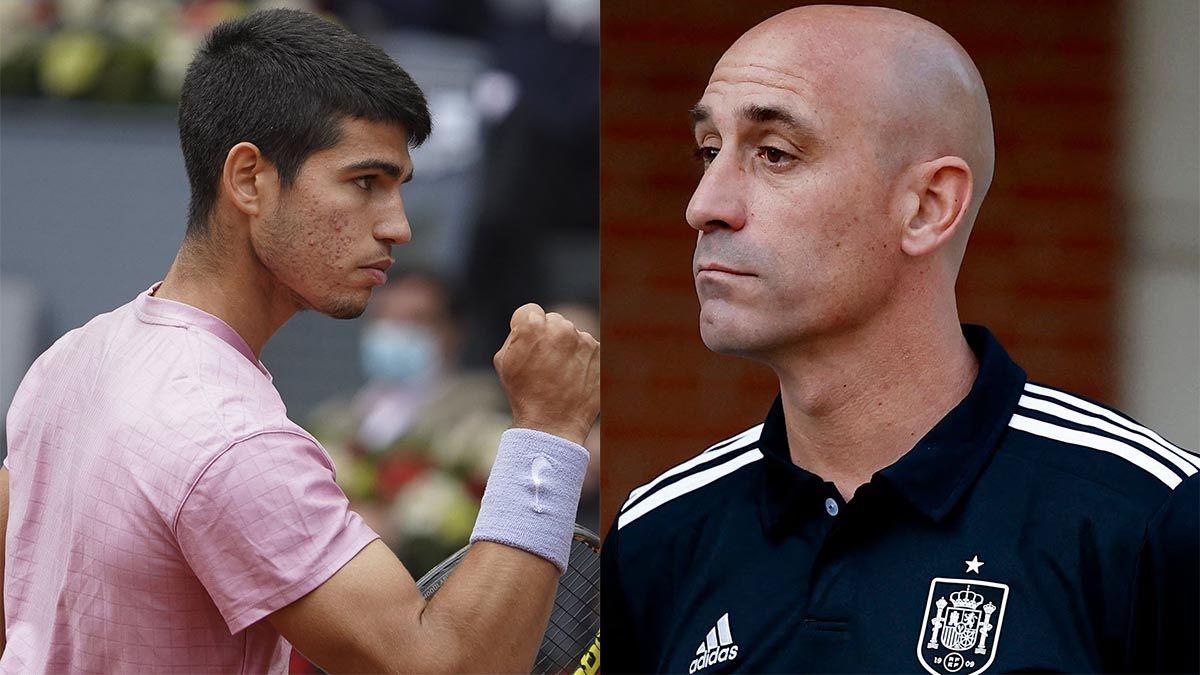 Carlos Alcaraz y Luis Rubiales.