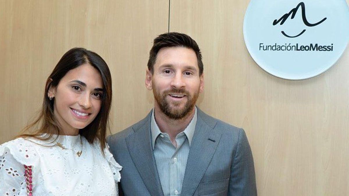 Antonela Roccuzzo y Lionel Messi.