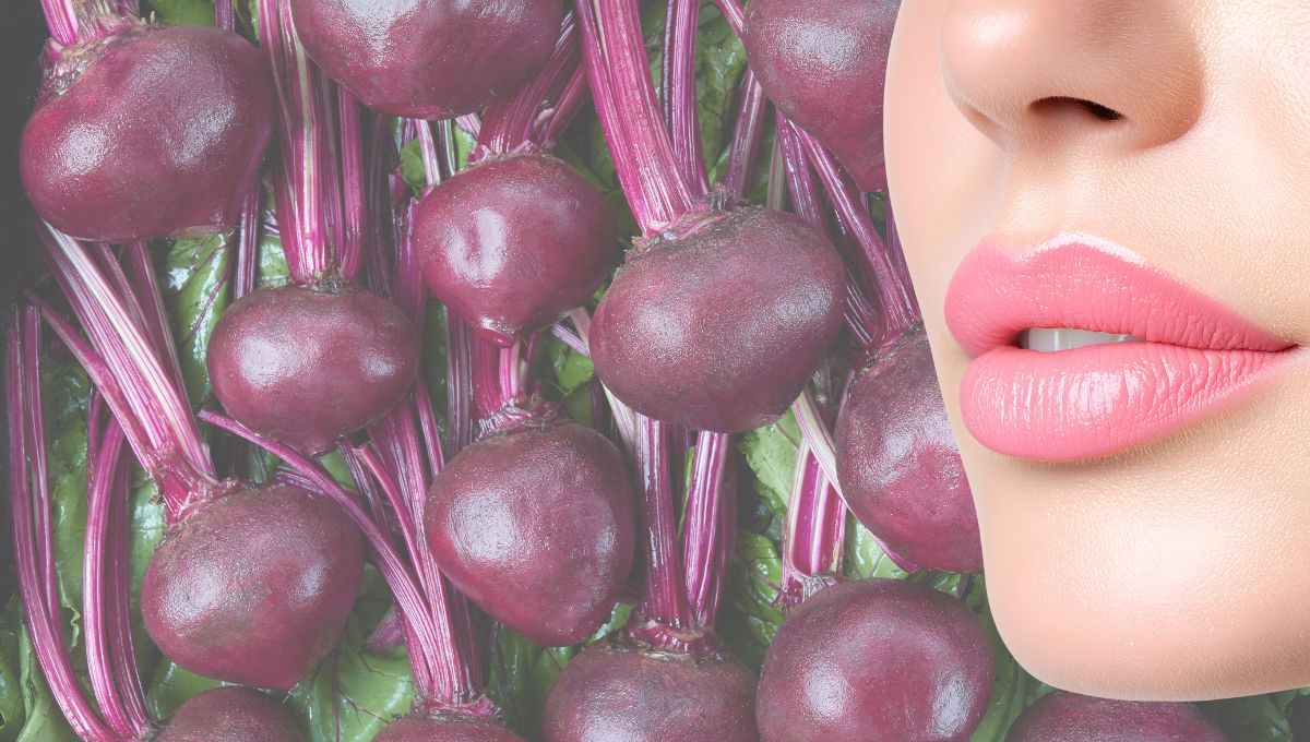 Cómo crear un labial rosado usando una remolacha o beteraba