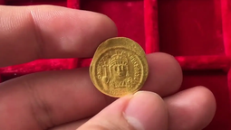 Las monedas de oro sorprendieron a los arqueólogos.