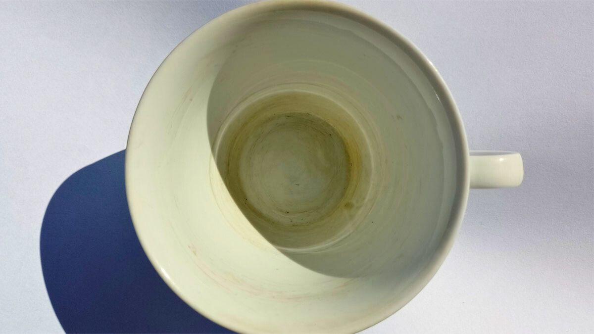 Las tazas sucias se pueden limpiar con detergente, bicarbonato de sodio y vinagre.