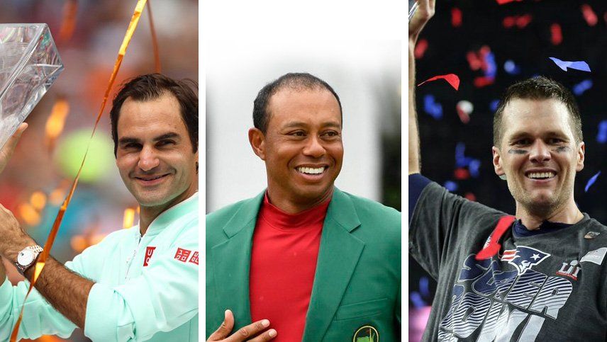 Tiger, Federer y Tom Brady: los veteranos lideran el deporte mundial