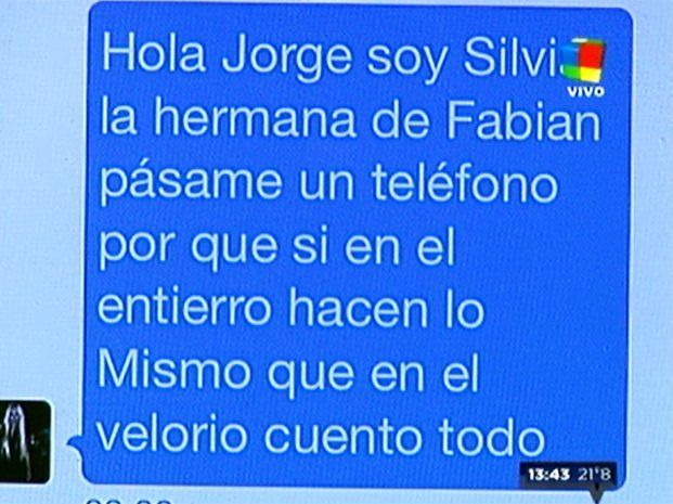 Los mensajes que la hermana de Fabián Rodríguez le envió a Rial