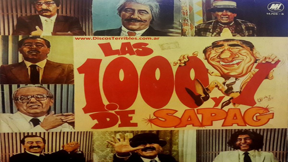 Algunos de los personajes que el cómico imitaba en su exitoso programa "Las Mil y Una de Sapag".