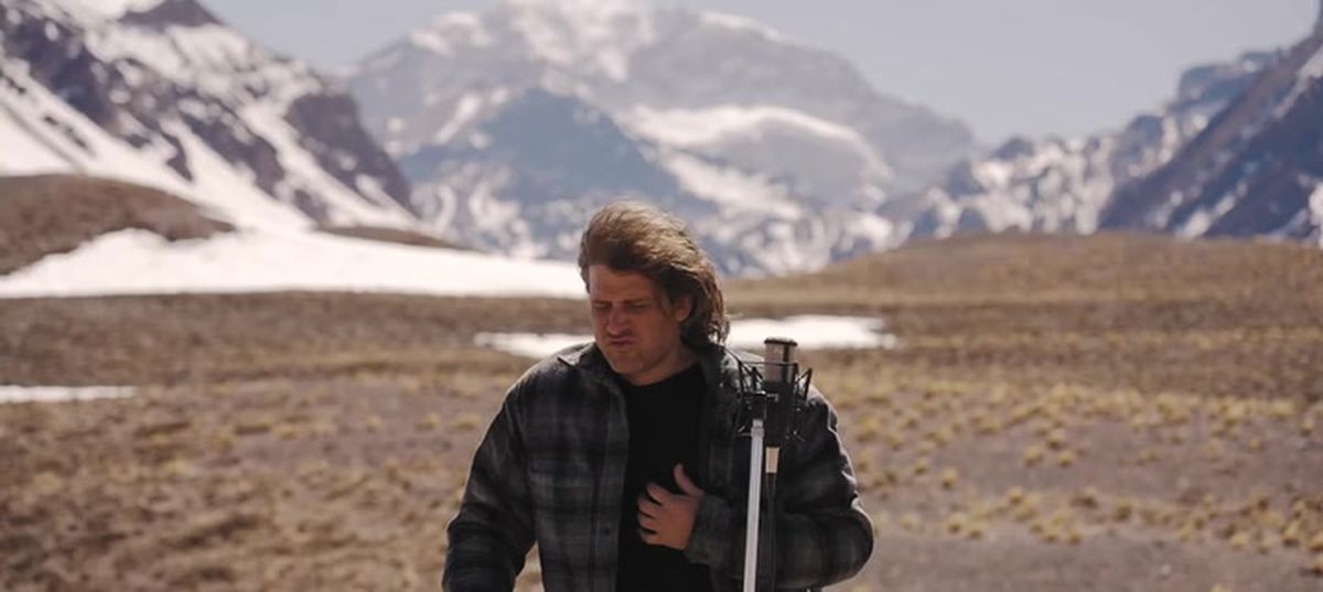 El cantautor mendocino Ricardo Dimaria se propuso hacer un videoclip de un tango suyo en el Aconcagua.