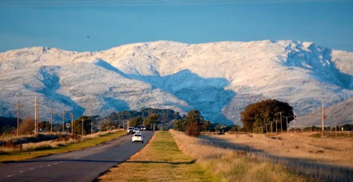 Nevó en Sierra de la Ventana por el ingreso de una ola de frío extremo