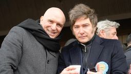 José Luis Espert y Javier Milei antes de l escándalo por los vínculos del ex diputado con el empresario aeronáutico argentino Federico Fred Machado.