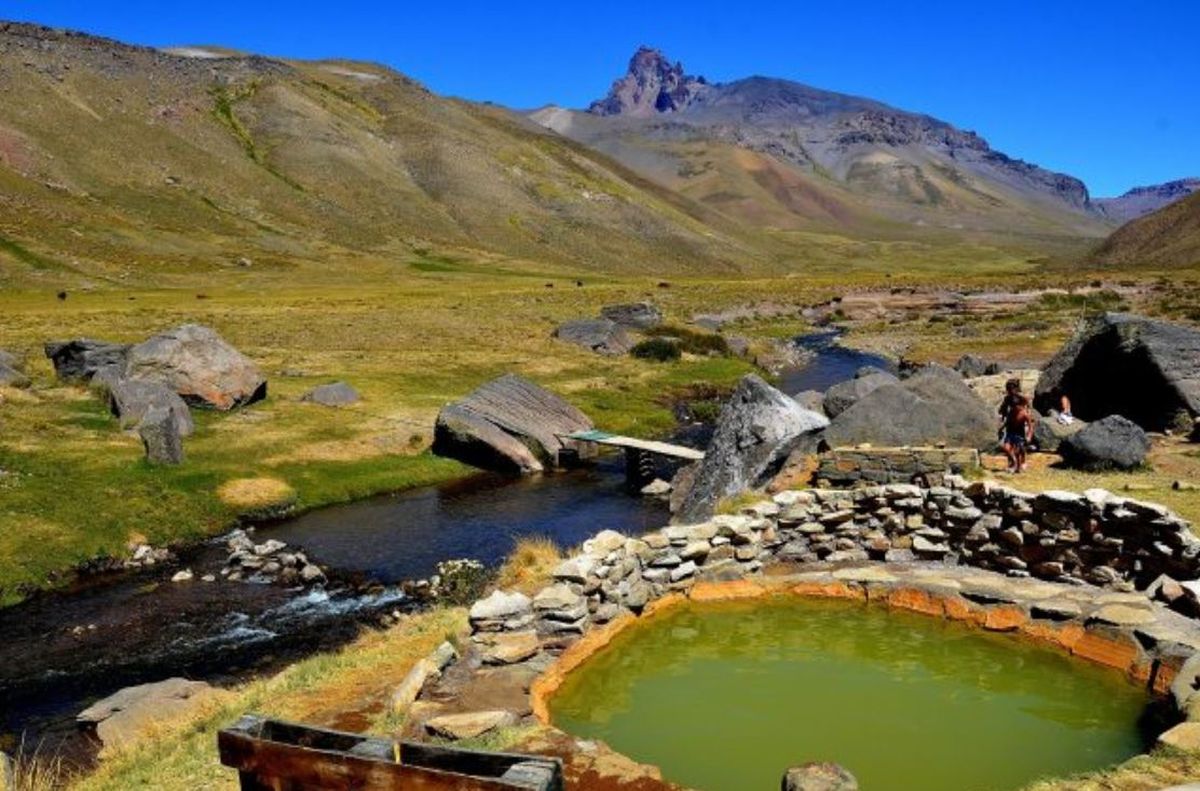 Las termas cercanas a Bardas Blancas, belleza pura en Malarg&uuml;e. Foto: Gobierno de Mendoza&nbsp;
