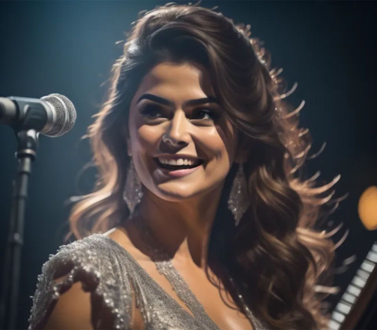 Con 52 años sobre el escenario, así se vería Lali Espósito según la Inteligencia Artificial. Con 52 años sobre el escenario, así se vería Lali Espósito según la Inteligencia Artificial. 