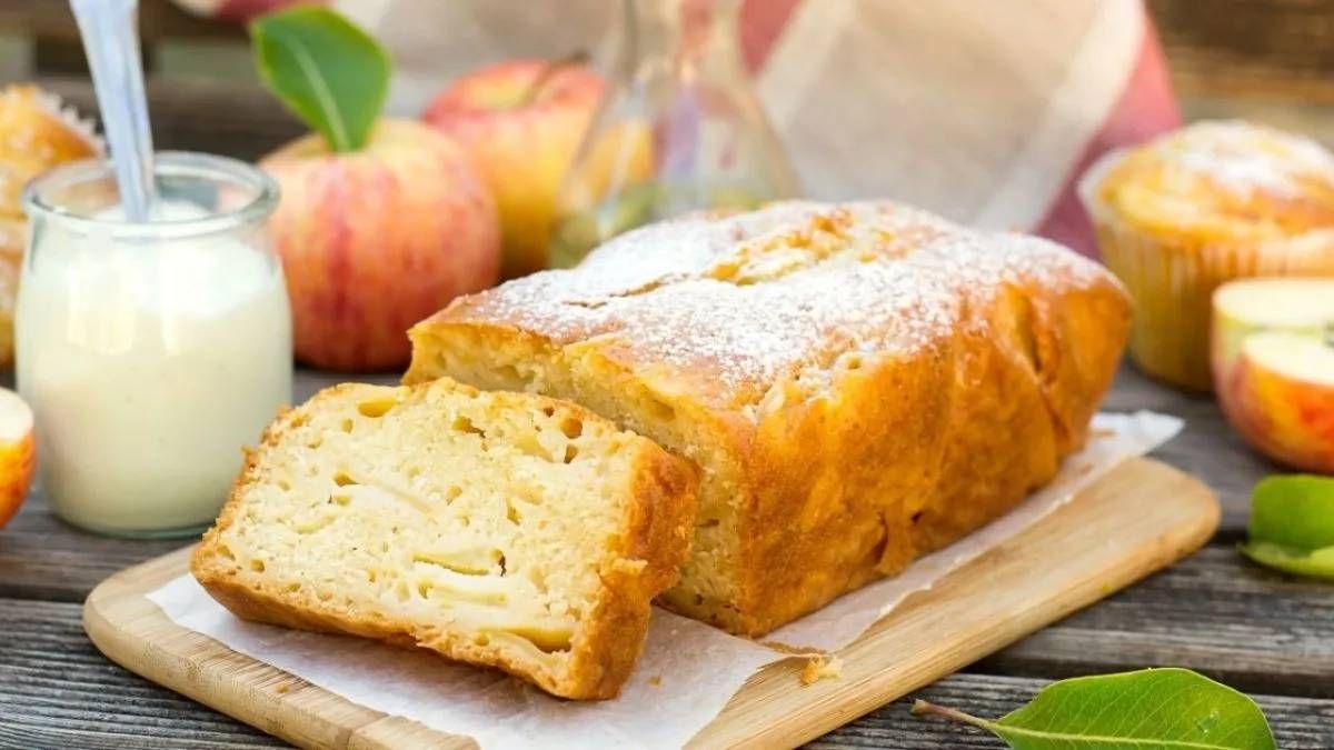Recetas: budín de manzanas sin harina con 3 ingredientes.