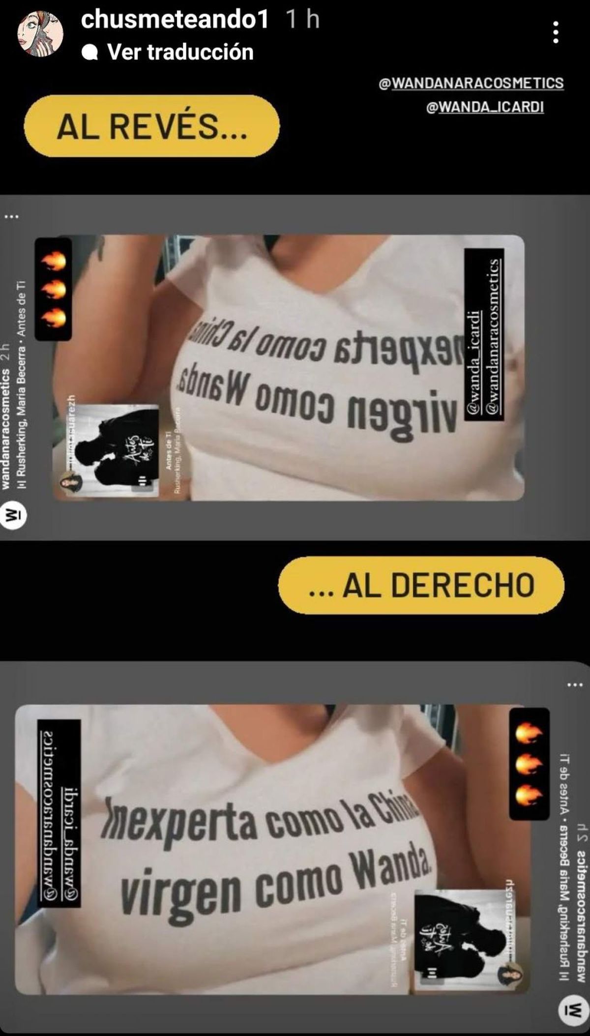 ¡Tremenda! La picante foto de Wanda Nara burlándose de la China Suárez que luego borró