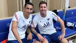 Ángel Di María y Lionel Messi, amigos y compañeros en el PSG y la Selección argentina.