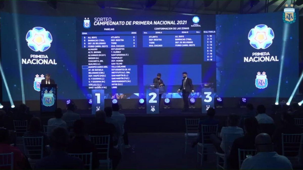 El sorteo de la Primera Nacional se realizó en la AFA.