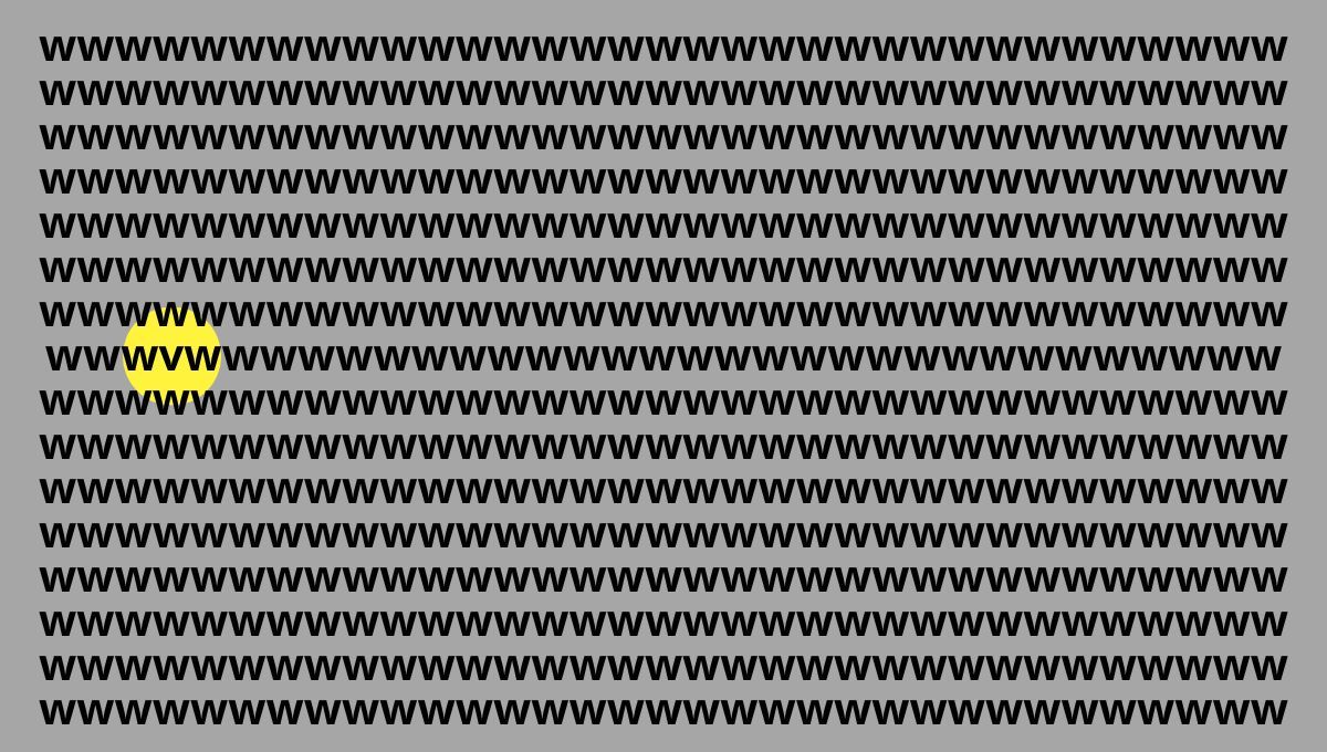 Solo quienes tienen una vista entrenada lograrán encontrar la letra V. Solo quienes tienen una vista entrenada lograrán encontrar la letra V.